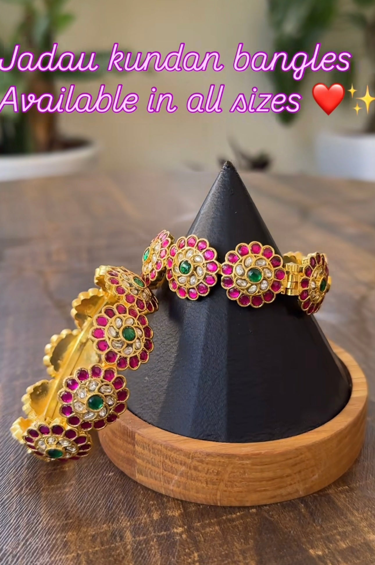 Jadau kundan flower bangles