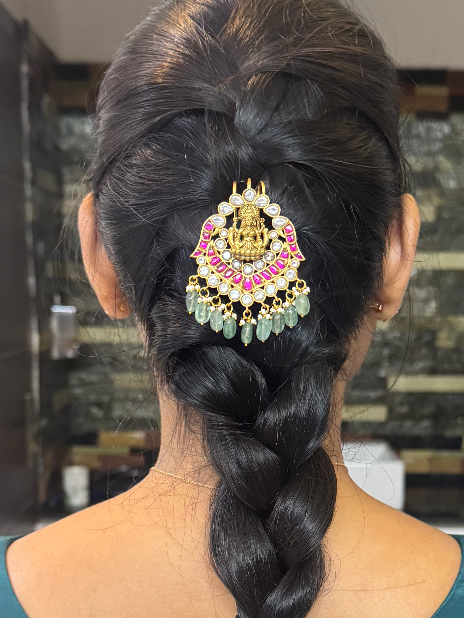 Nakshi kundan hairpin